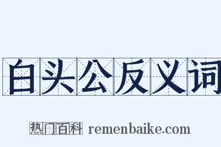 白头公反义词是什么意思的图片